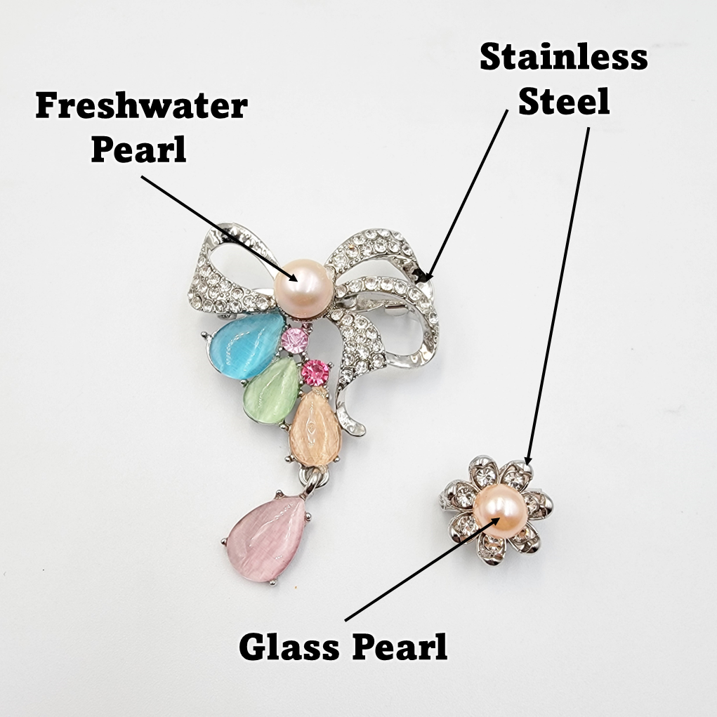 SS and Fresh Water buy Pearls Broach