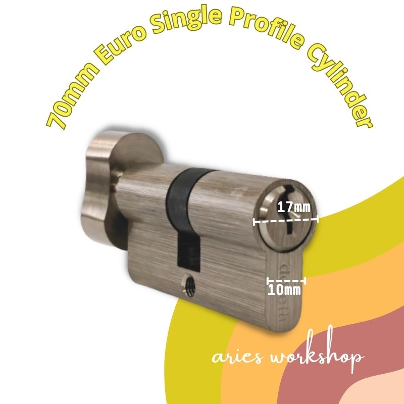 Euro Profile Cylinder / single profile cylinder 70mm Single Key Profile ...