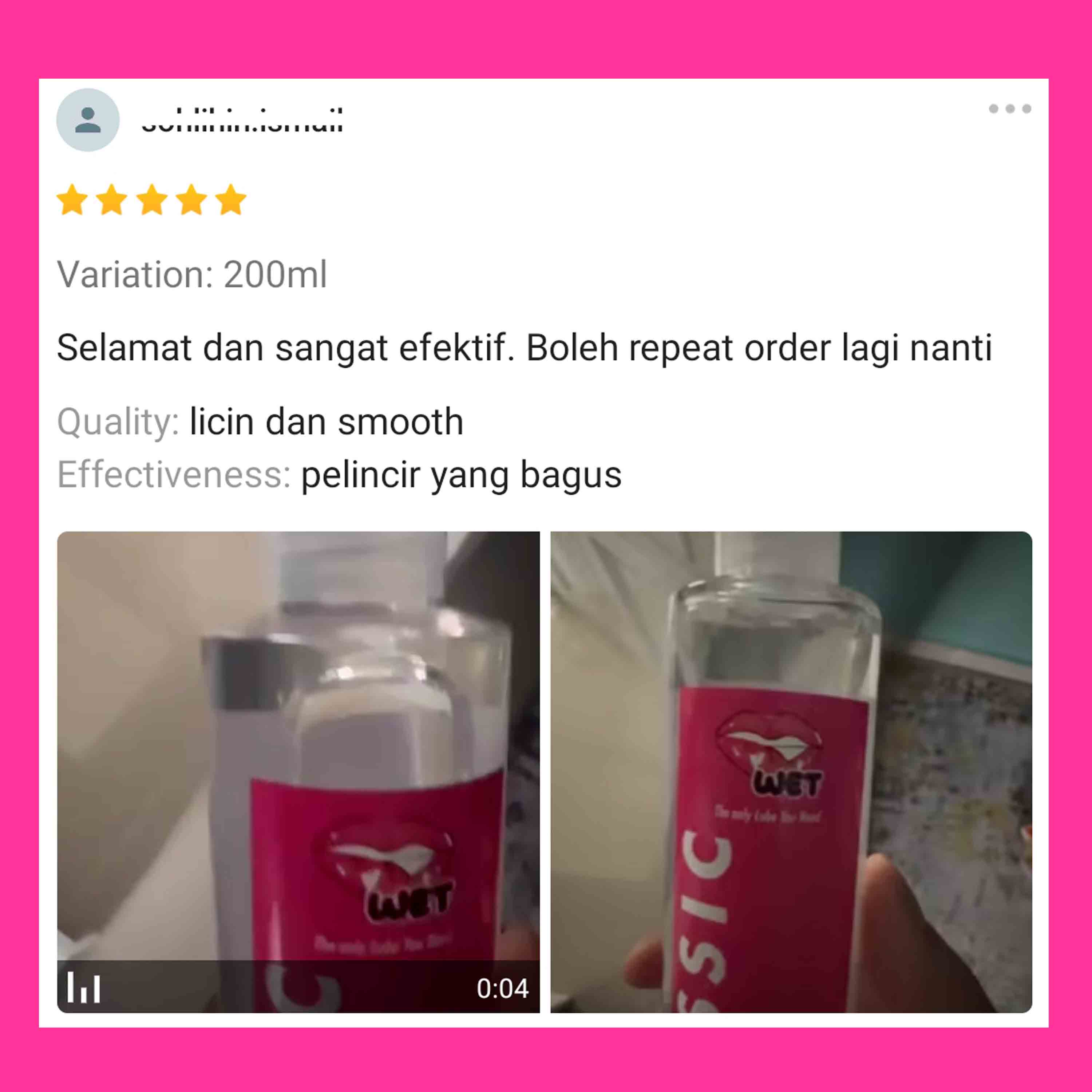 [ EXTRA SMOOTH ] WET CLASSIC 100ML Adult Personal Lubricant Gel Water ...