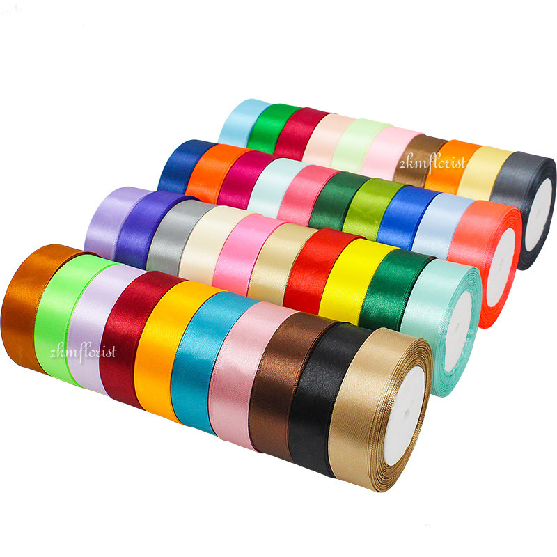 SATIN RIBBON Reben Riben Gift Satin Organza Flower Bouquet Roll Happy ...