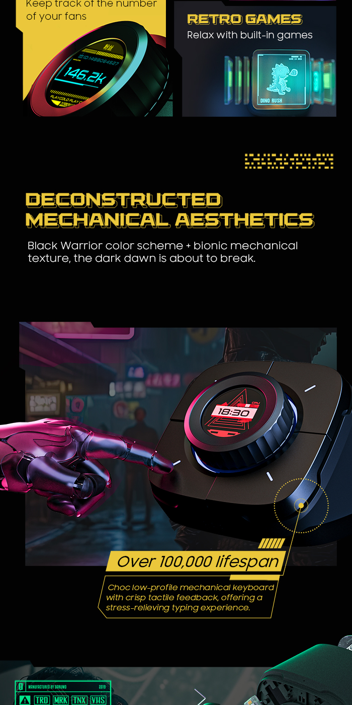 COLOLIGHT COLO PLAY Cyberpunk Desktop Controller Dekstop Clock PC ...