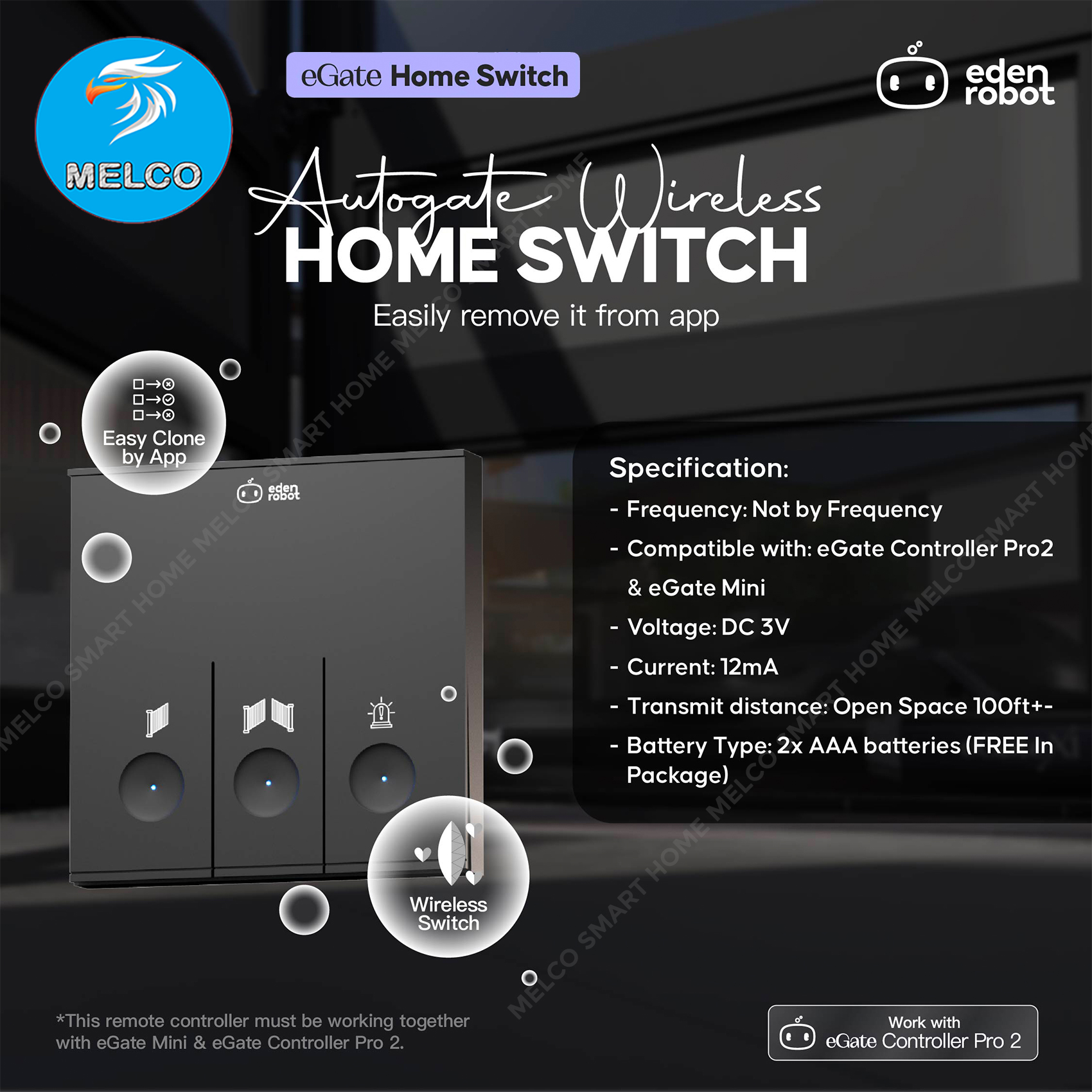 Gpro EGATE | Wireless Autogate Switch *No wiring needed | Shopee Malaysia