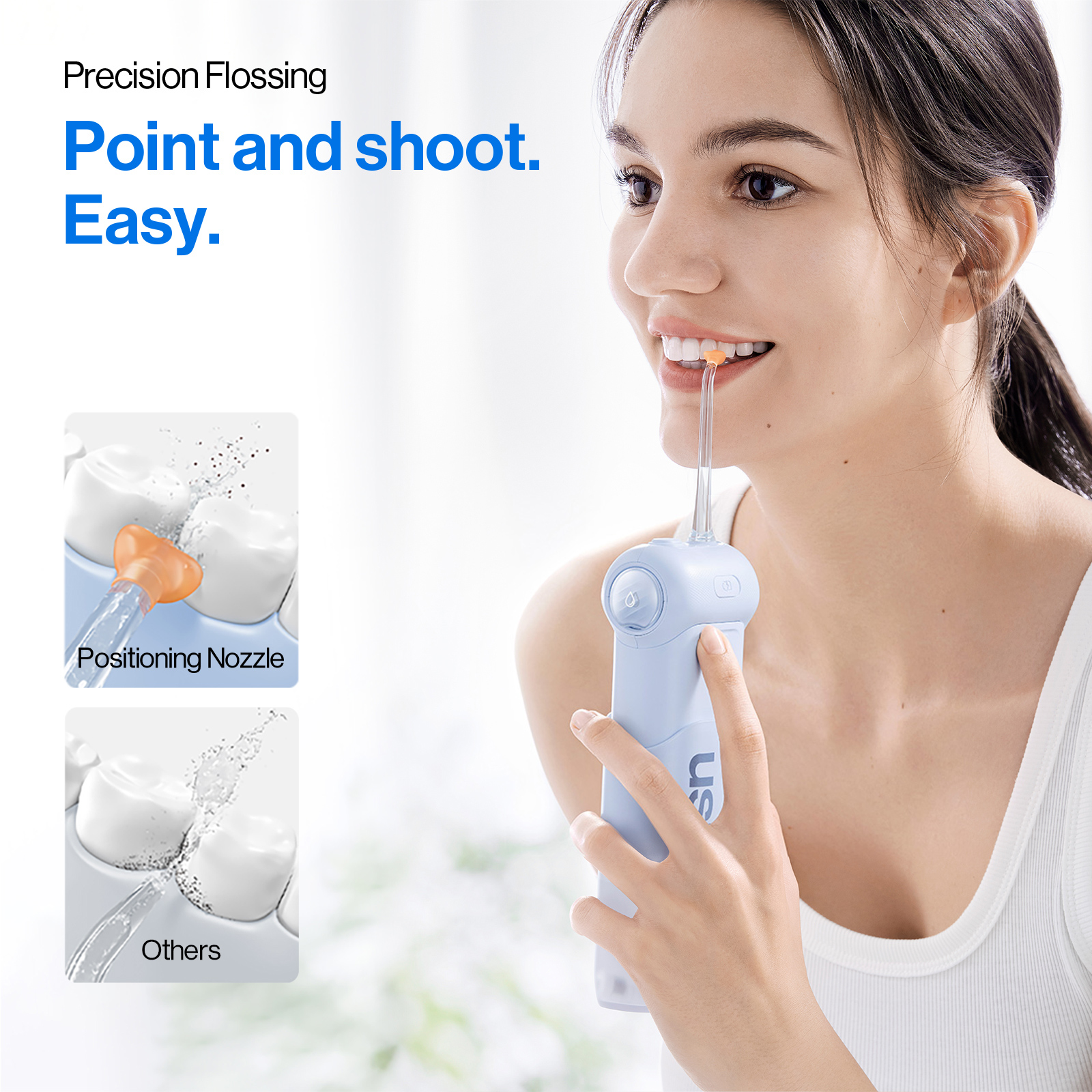 usmile C10/CY1 Portable Dental Flosser | ComfyStream | 95 Days Battery ...