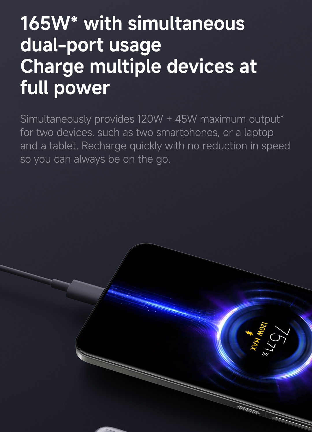 Xiaomi 165W Power Bank 10000mAh (Integrated Cable) | 165W High Power ...
