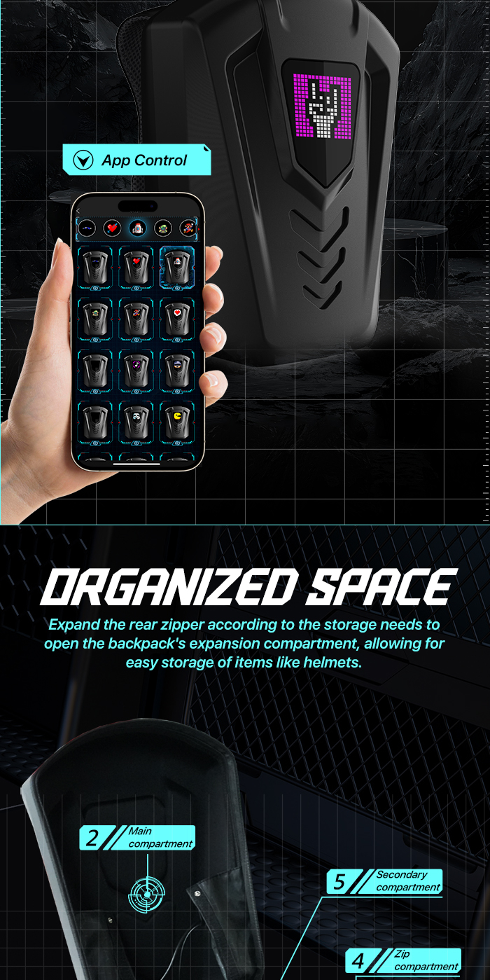 LOY Pixel Ranger Led Backpack with Waterproof and customizable pixel ...