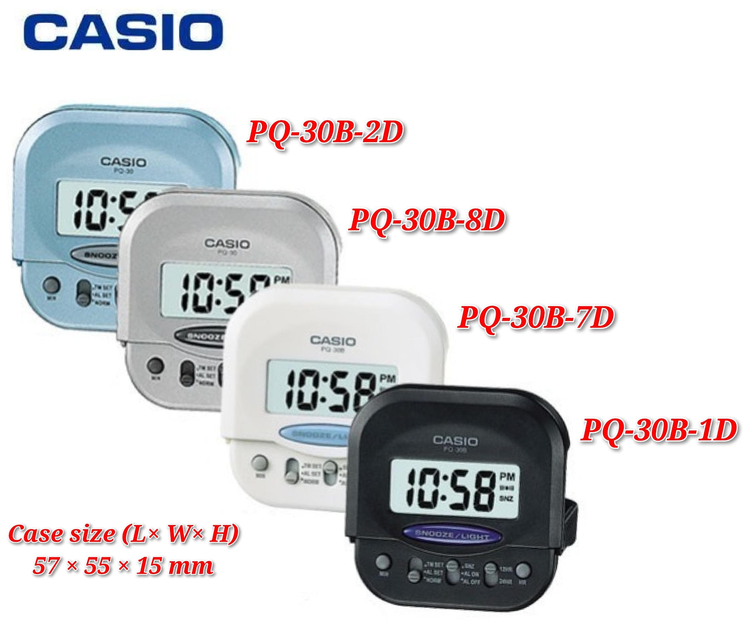 CASIO PQ-30 digital clock wake up timer daily alarm snooze .. | Shopee ...