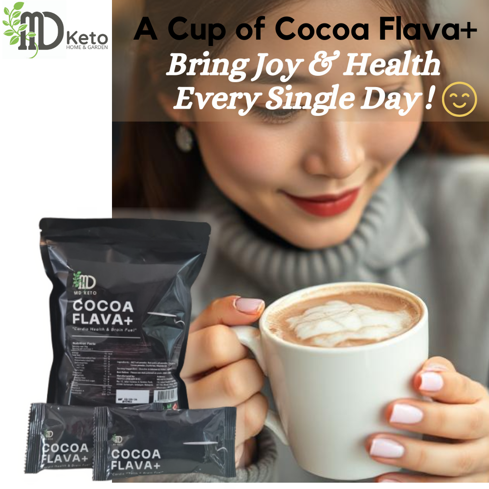 [MD Keto] 12 x 20g Cocoa Flava+ Hot cocoa MCT VIT A E D3 promote mood ...
