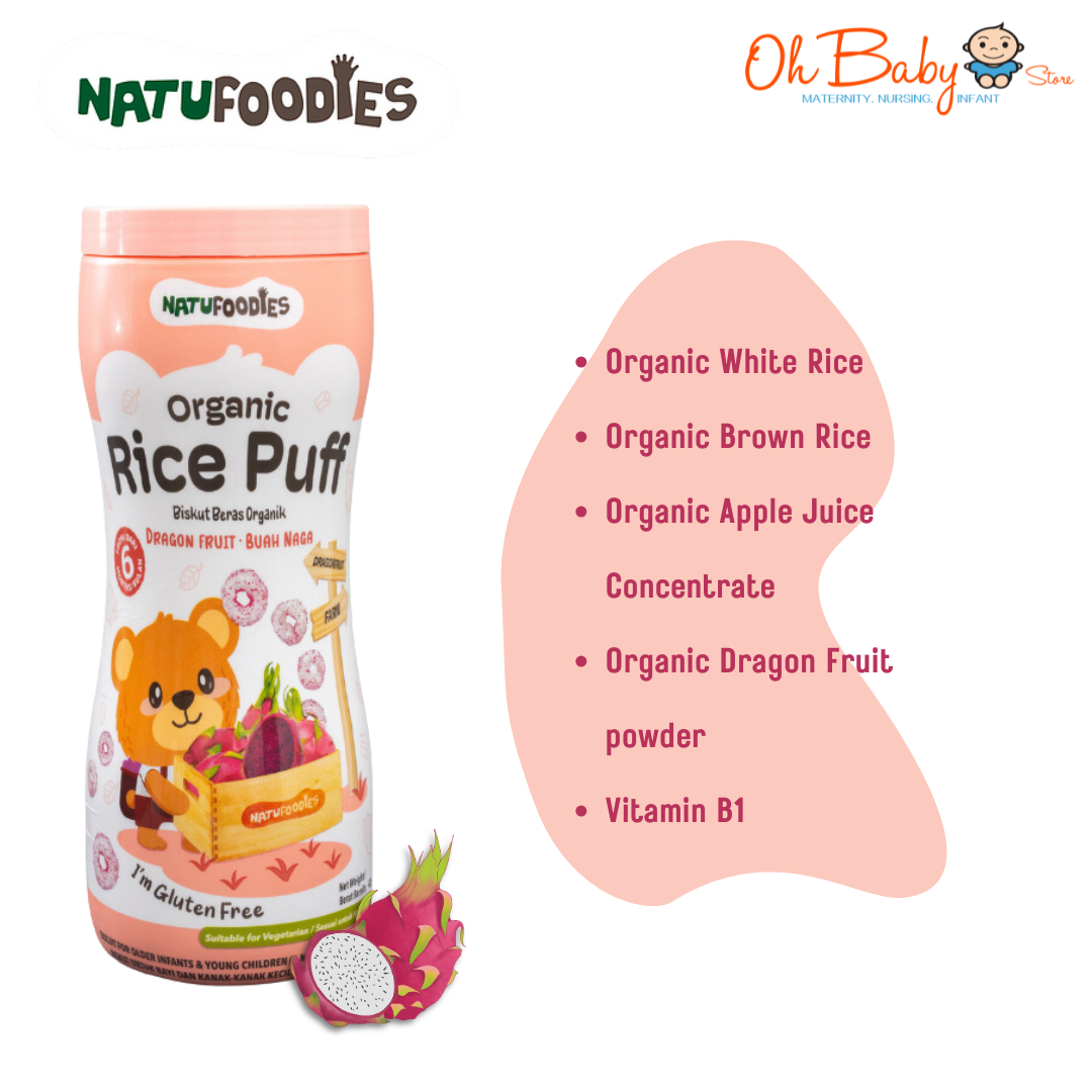 Natufoodies Organic Baby Rice Puff 6m+ (42g) | Shopee Malaysia