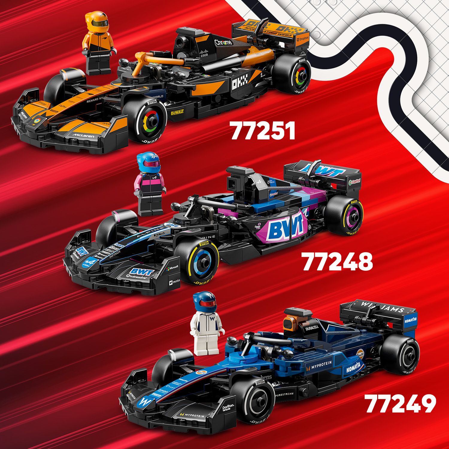LEGO Speed Champions 77250 MoneyGram Haas F1 Team VF-24 Race Car (242 ...