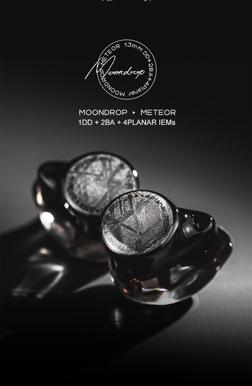 Moondrop Meteor, In-Ear Monitors: 1DD + 2BA + 4 Planar Hybrid Drivers ...