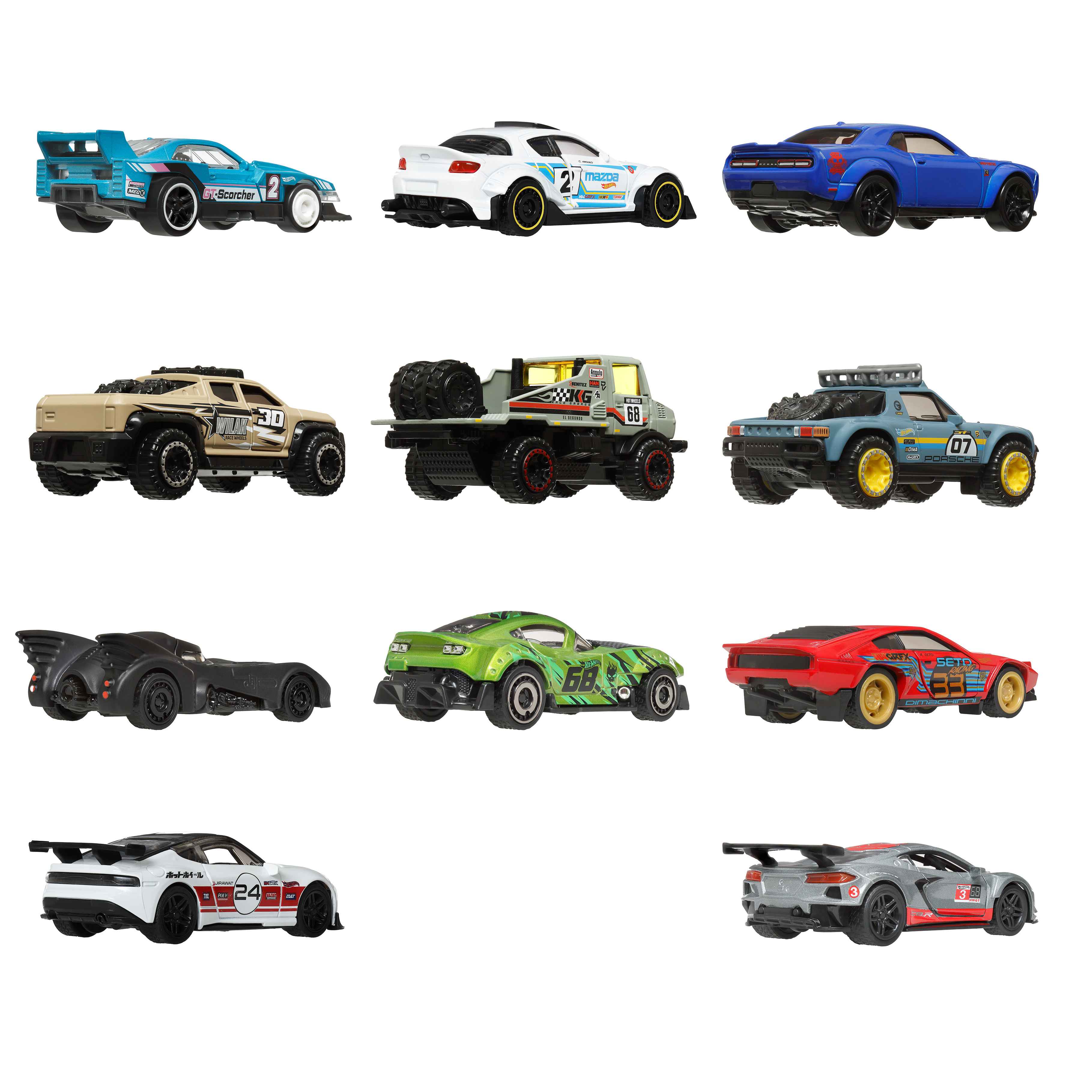 Hot Wheels Pull-Back Speeders Toy Car In 1:43 Scale Pull Car Backward ...