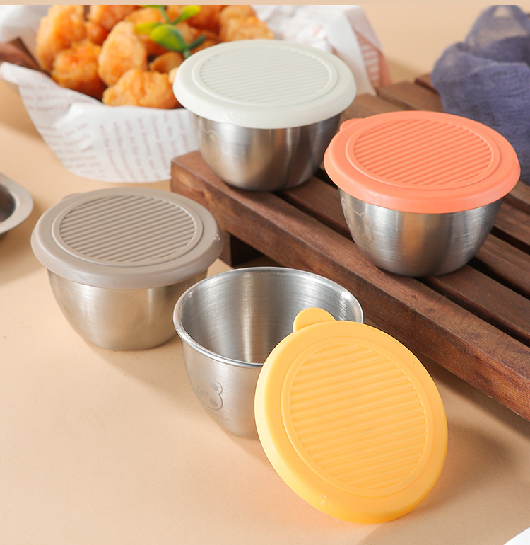 Dipping Seasoning Box With Lid 304 Stainless Steel Mini Food Storage ...