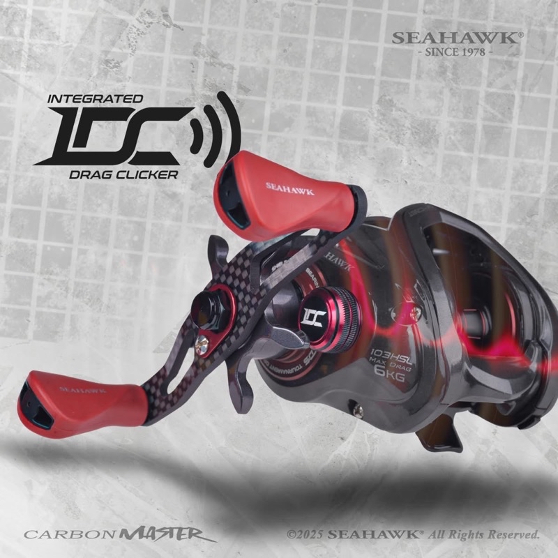2025 SEAHAWK CARBON MASTER 103HSL Baitcast Reel BC Baitcasting Casting ...