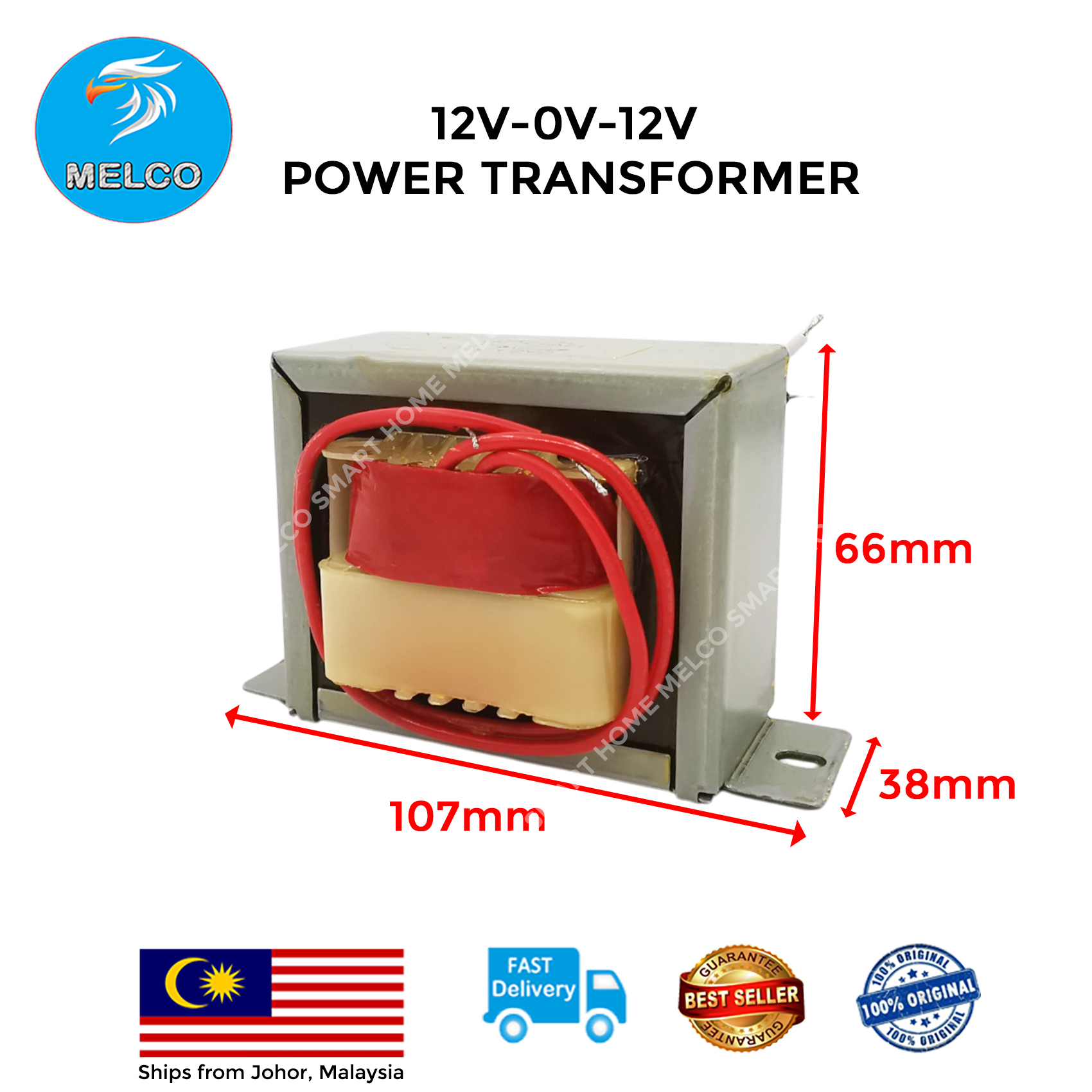 Transformer 12V-0-12VAC , 50VA , 75VA, 100VA Sliding Auto Gate System ...