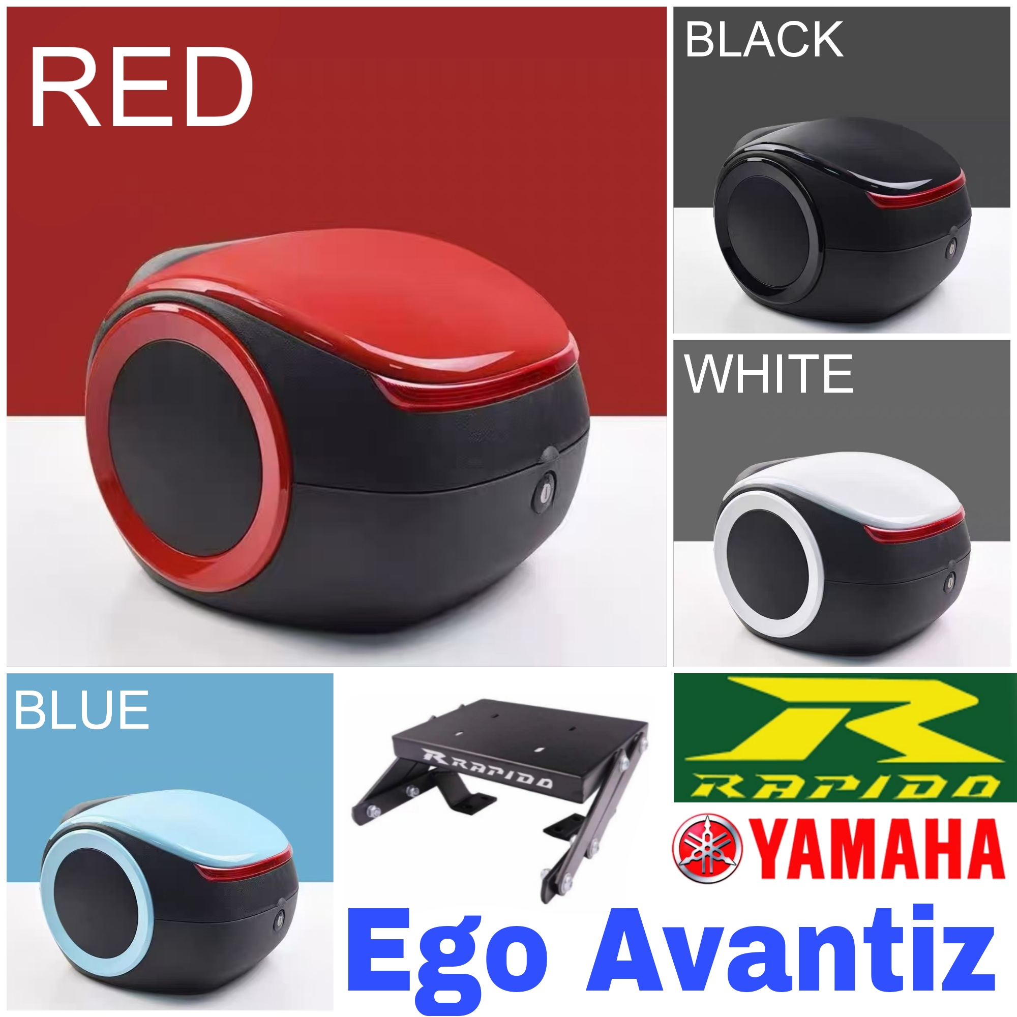 Combo Set Monorack Rapido YAMAHA Ego Avantiz Top Box Alien ABS Tail Box ...