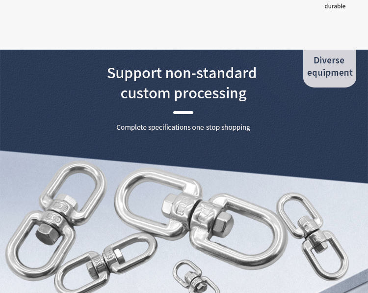 M5 Swivel Keychain Connectors 304 Stainless Steel Swivel Ring (5 Pieces