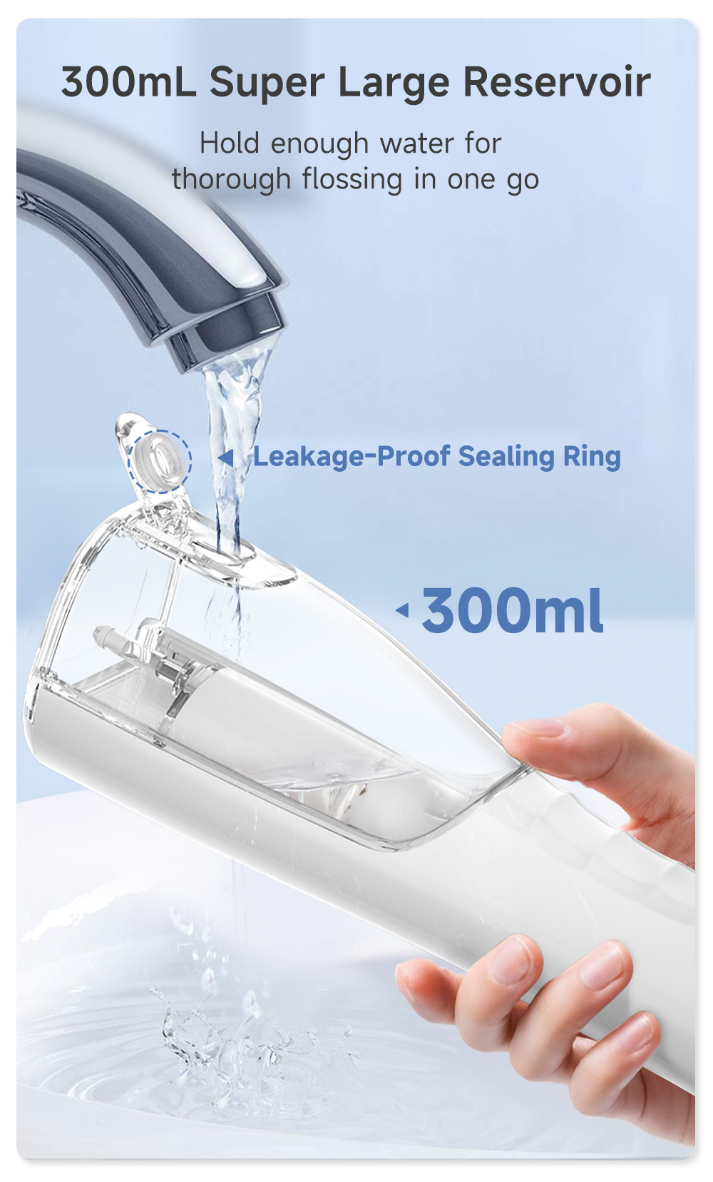 【New Launch】Simplus Water Flosser 300mL Large Reservoir 4 Modes 4 ...