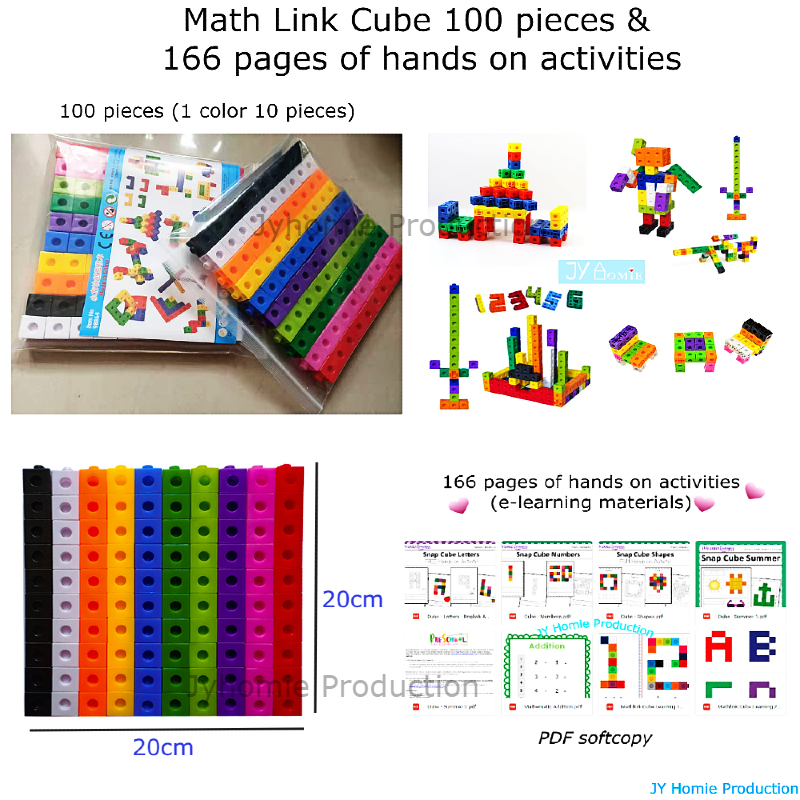Block Toys for Kid Cube 100 pieces Block Number Block Math Number Block ...
