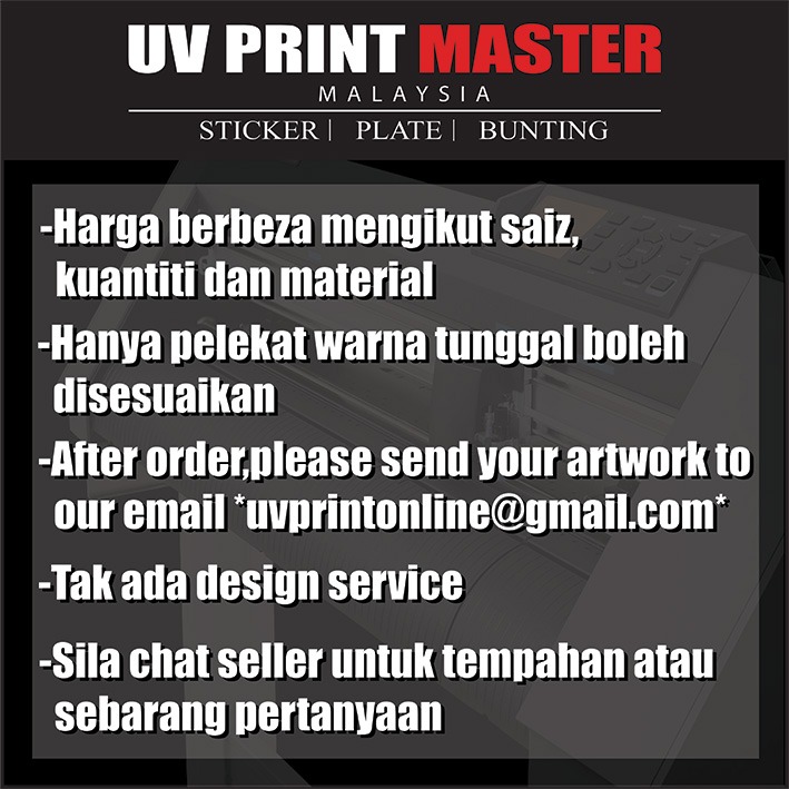 Sticker Custom Name / Type / Font - Thermos / Kereta / Motor ...