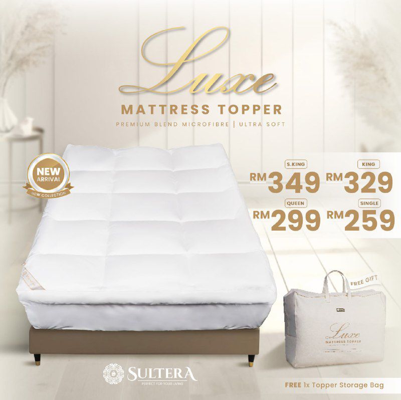 Mattress Topper Sultera Alas Tilam Premium Luxe Microfiber Topper Alas ...