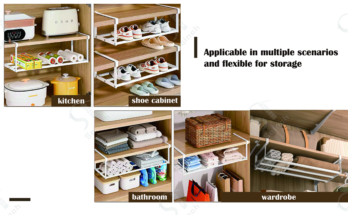 Sqinch Shoe Cabinet Layered Partitions Retractable Shoe Rack Expandable ...