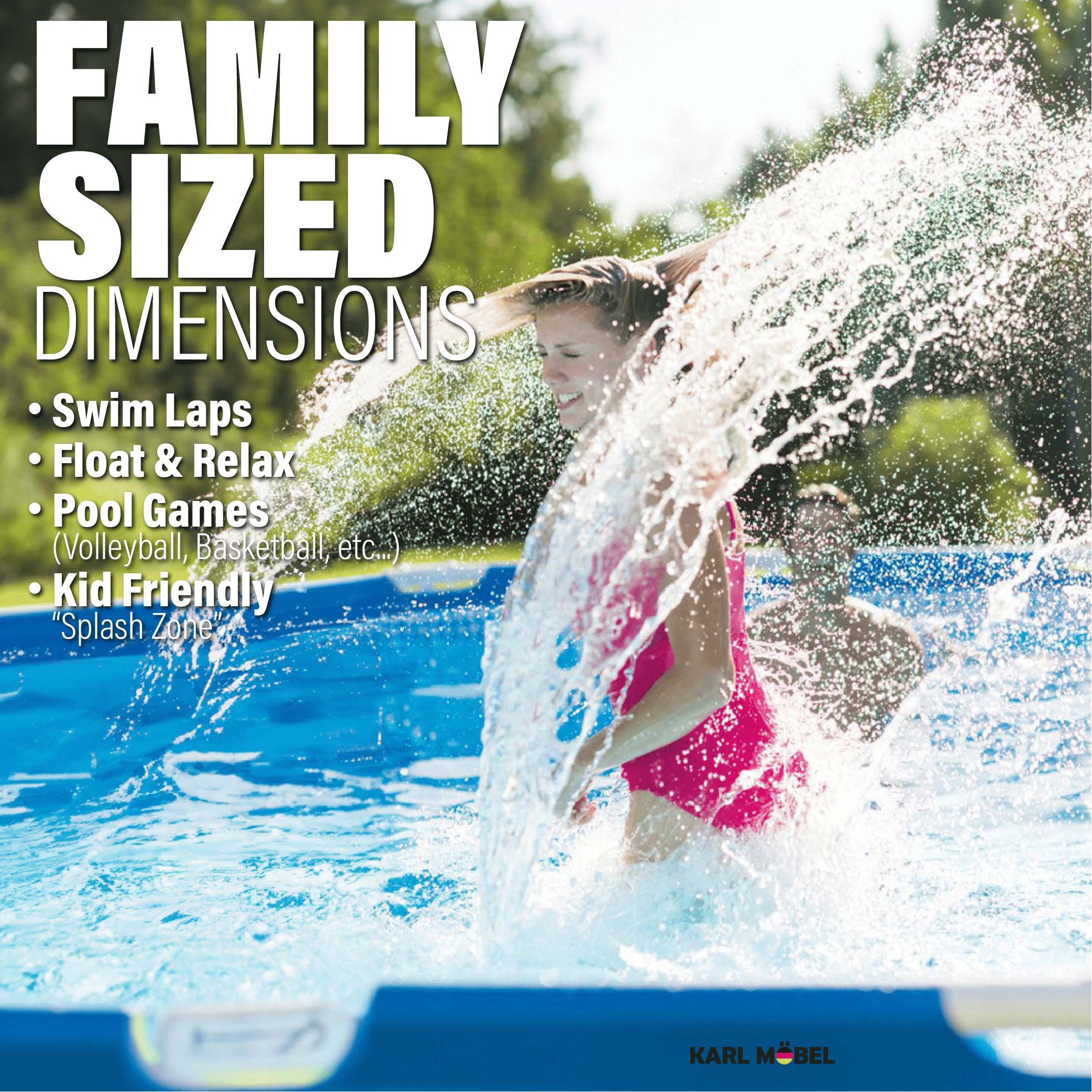 Intex Bestway swimming pool large Kolam renang besar Intex rectangular ...