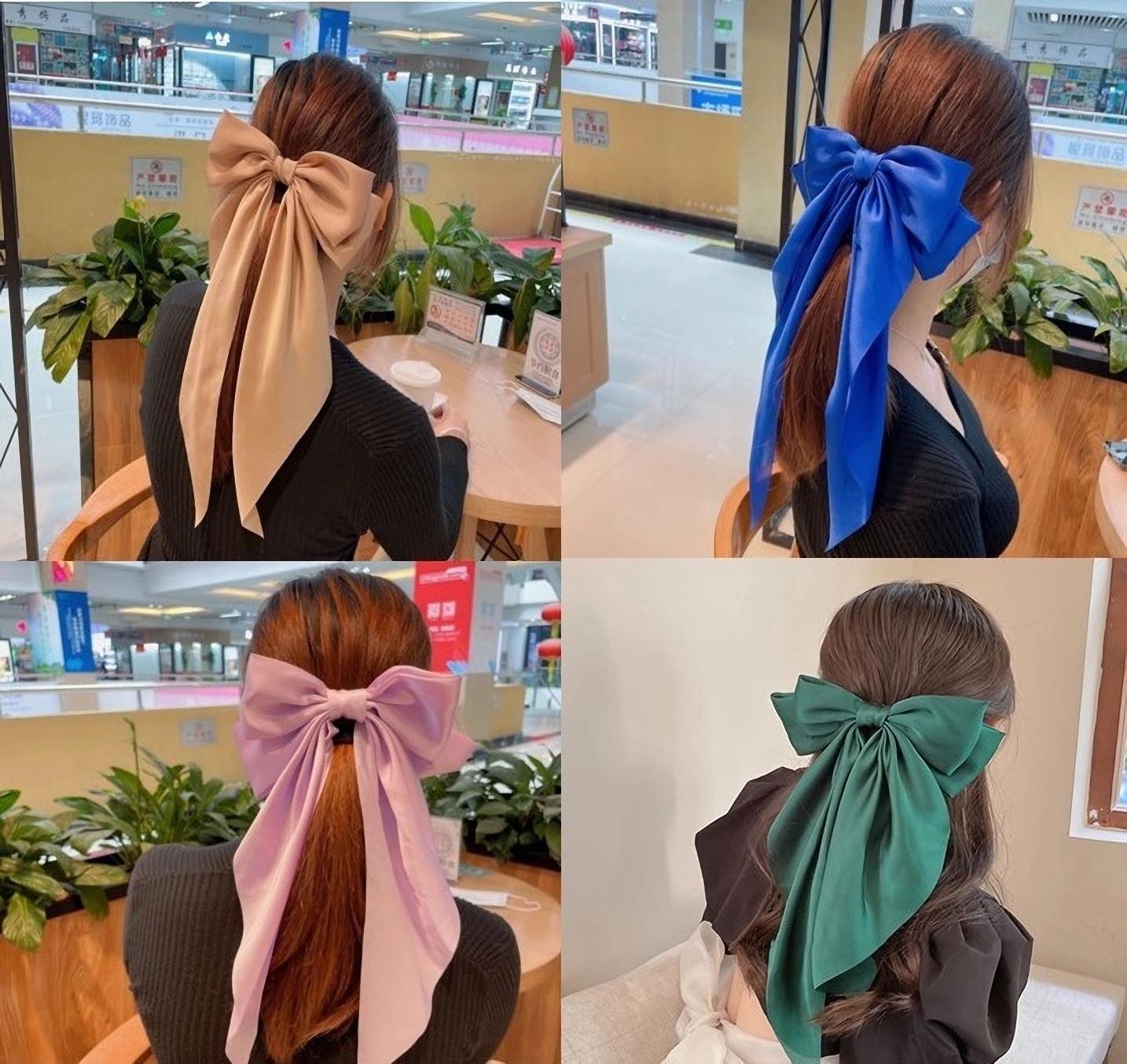 Aksesori Rambut Klip Reben Tali Pin Band Ribbon Hair Clip Band Rope Pin ...