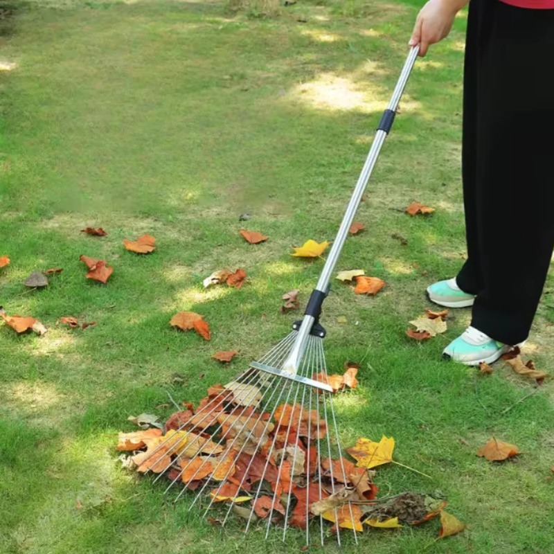 Scalable Iron Rake Grass Rake Garden Steel Leaf Raker Pencakar Rumput ...