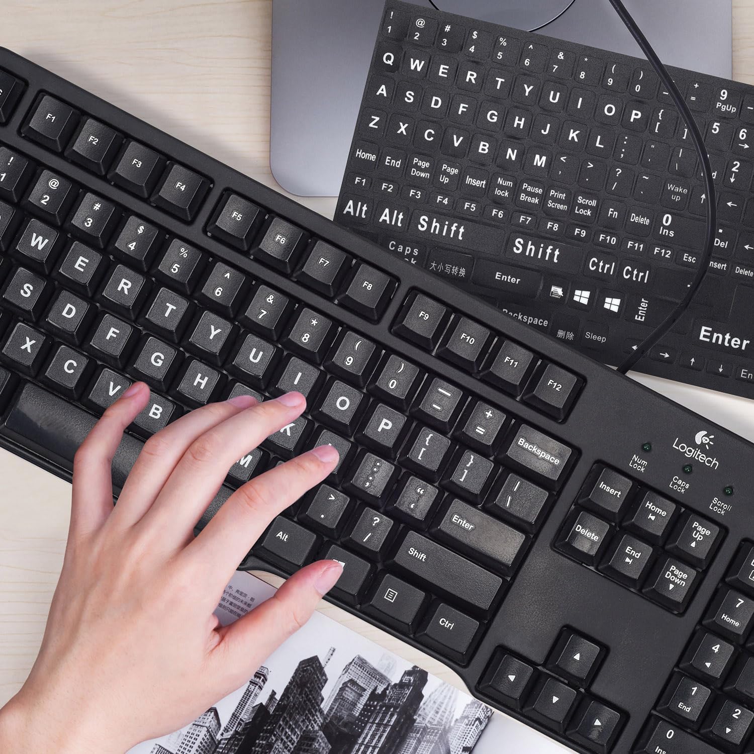 English Keyboard Stickers Letters Replacement Stickers Universal for ...