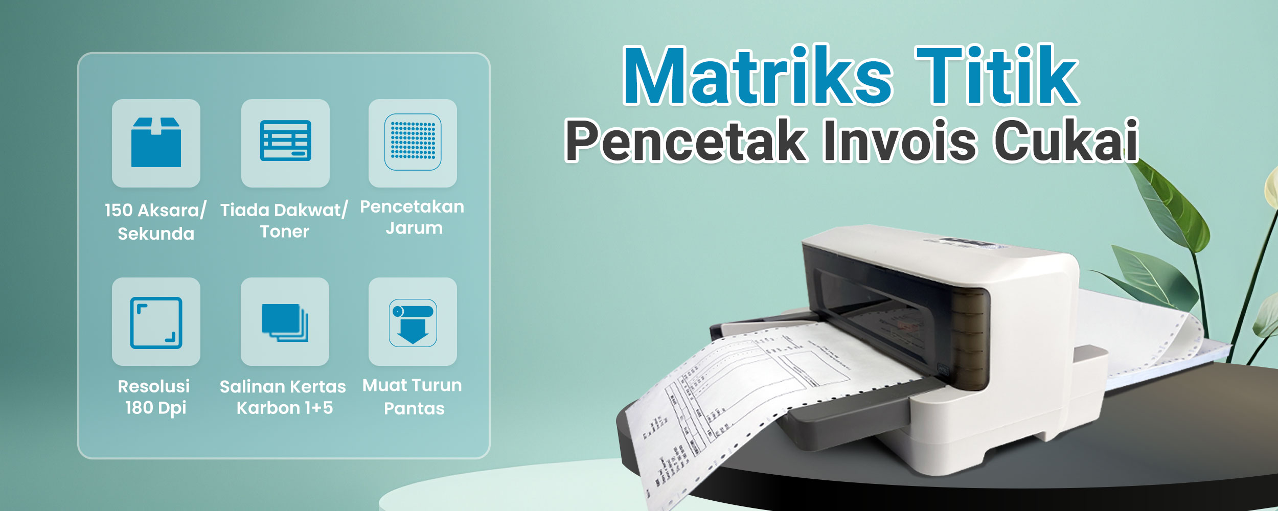 Dot Matrix Printer | Wifi, Bluetooth, USB Printing | 1+5 Copies Carbon ...
