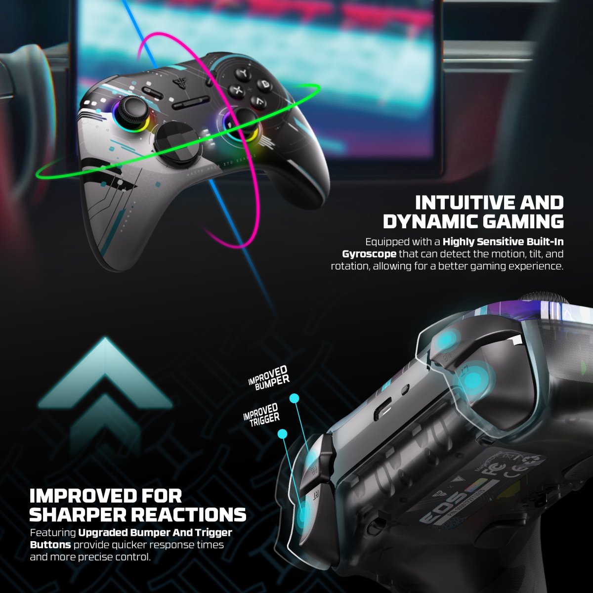 Fantech WGP15 EOS Pro S Gamepad Wireless Multi-Platform Hall-Effect ...
