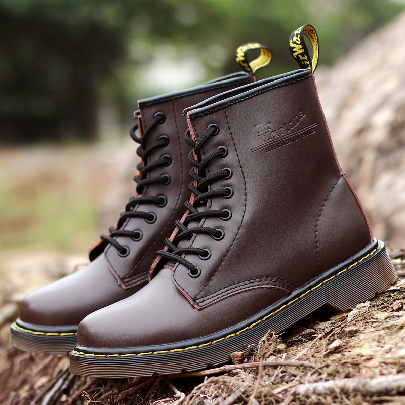 WHITBY【COD】British Leather Boots High-Top Plus Men's Boots Large Size ...