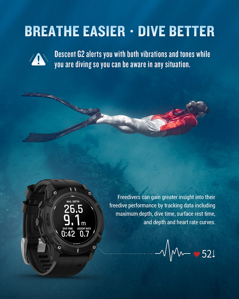 BARU] Garmin Descent G2 AMOLED – Jam Tangan Pintar Menyelam GPS