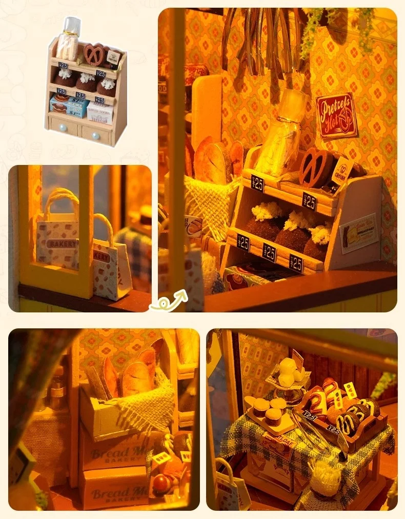 Booknook Baking Diary TL7 with Light 3D Wooden Puzzle Book Nook DIY ...