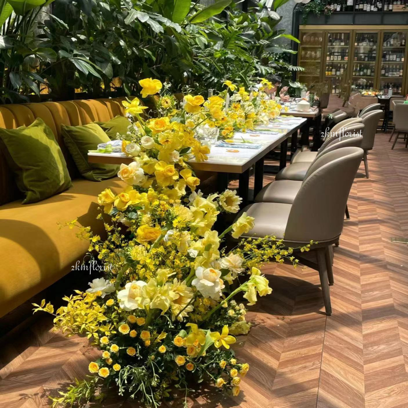 YELLOW SERIES ARTIFICIAL FAKE FLOWER Bouquet Living Home Decor ...