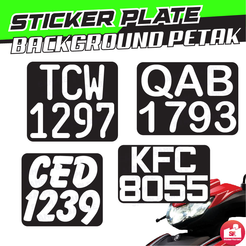 Motorcycle Sticker Number Plate Number Background | Shopee Malaysia