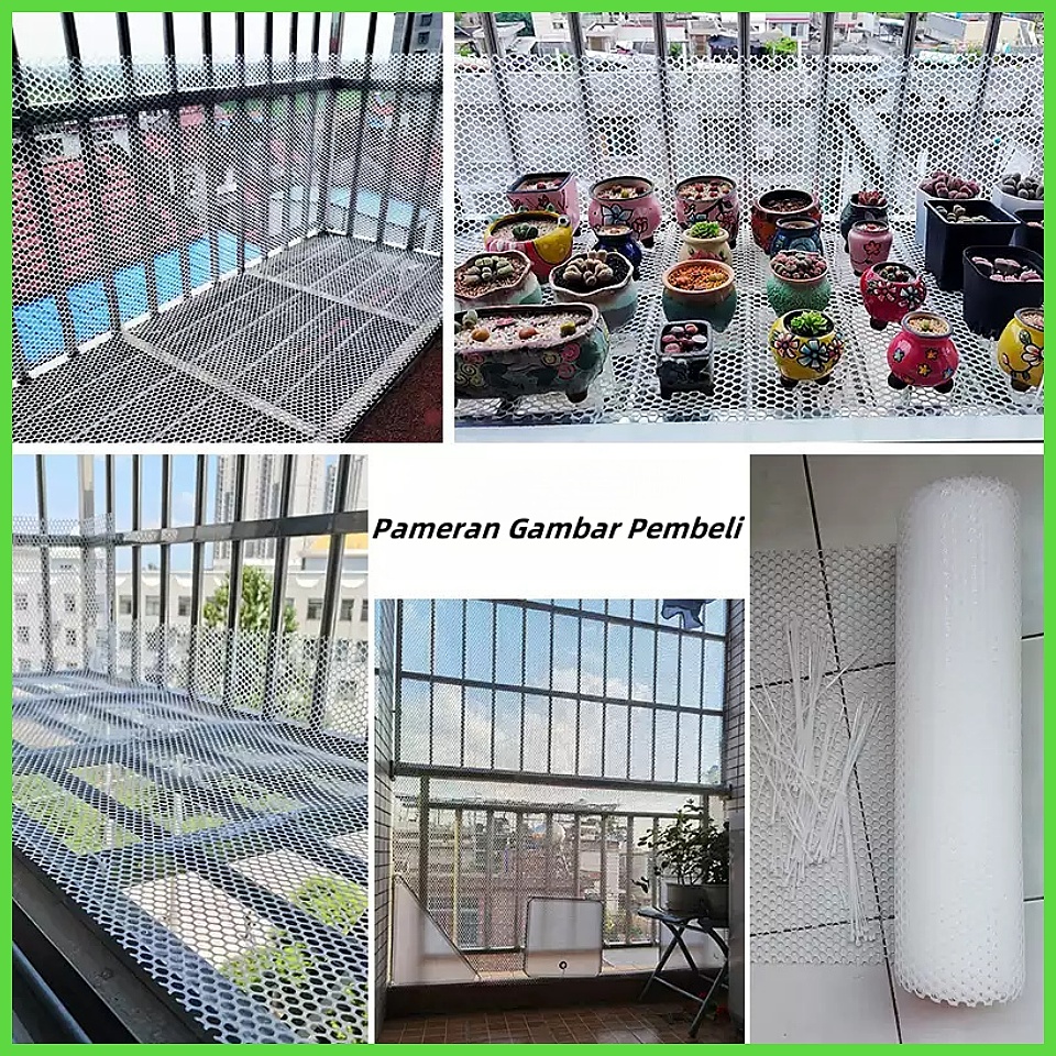 Jaring Pagar 0.5m/1m/2mWidth/Pet Proof Plastic Safety Net/Mesh Plastic ...