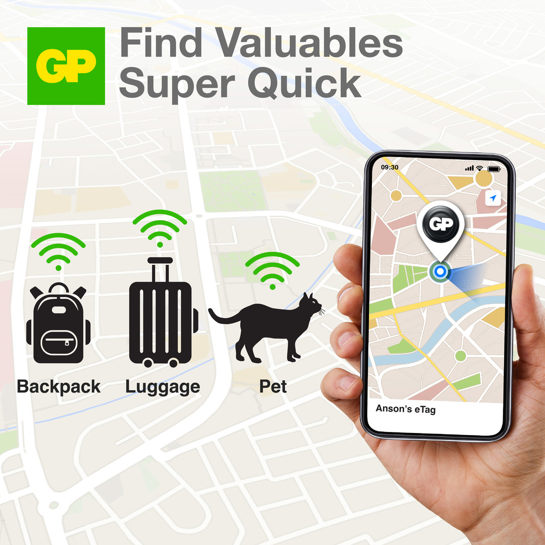 GP eTag Smart Locator Tracker Anti-Lost Finder Tracker GPS Tracking ...