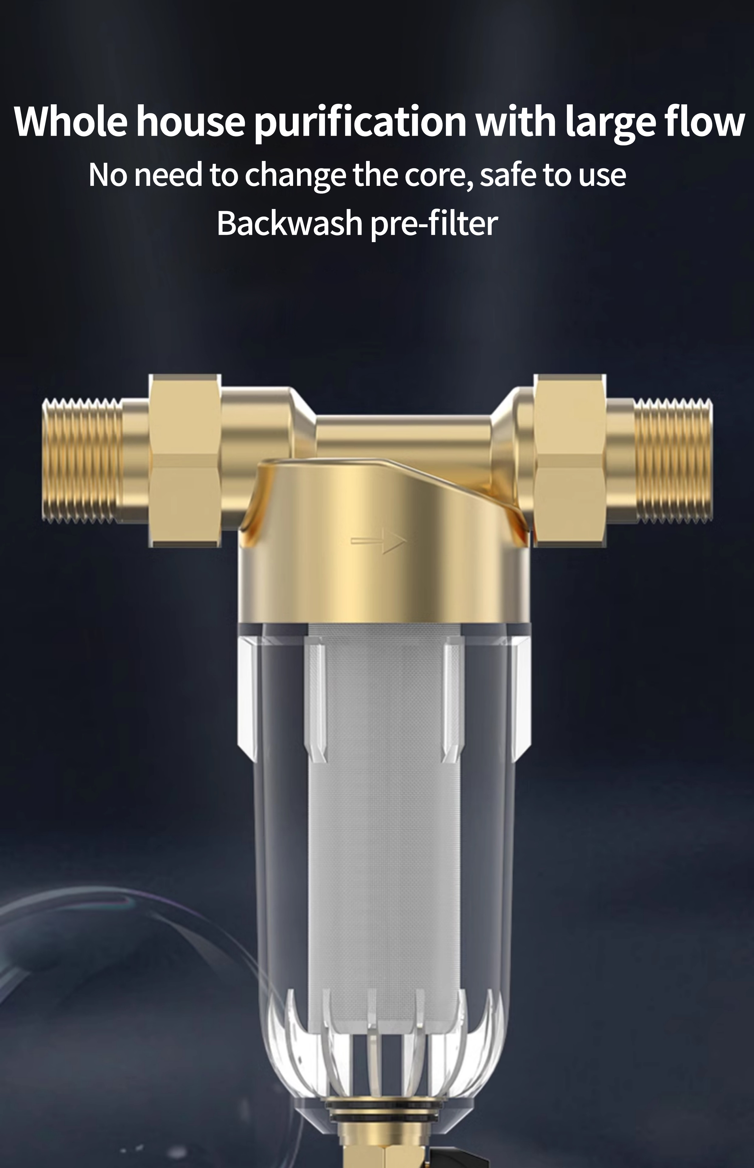 🔥COD🔥🚚 All copper pre-filter 1/2, 3/4, 1 inch adapter backwash filter ...