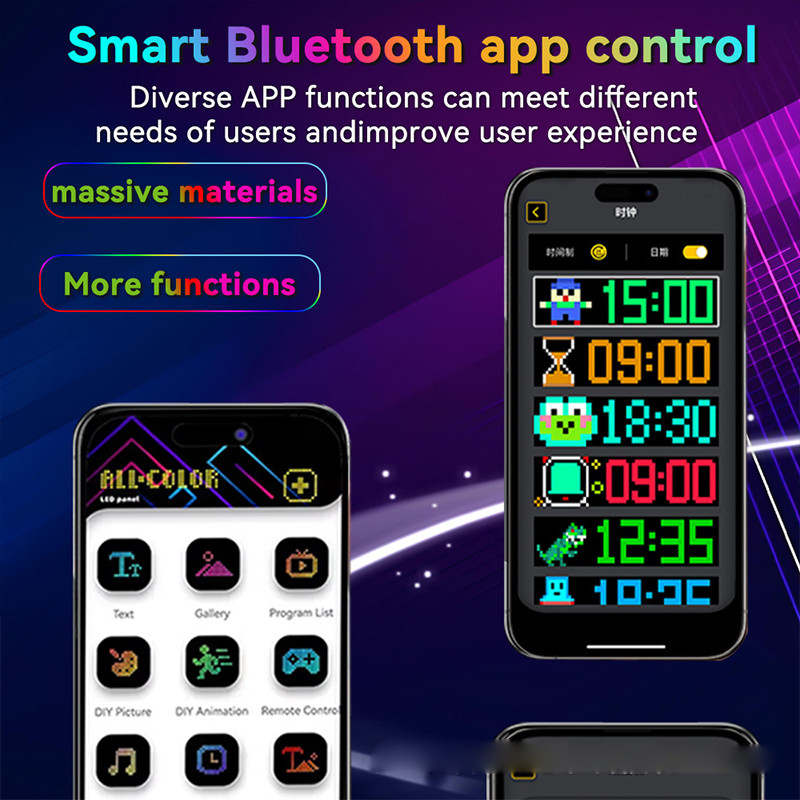 【APP Control 】Car Devil's Eye Animation Display Lights USB LED Matrix ...