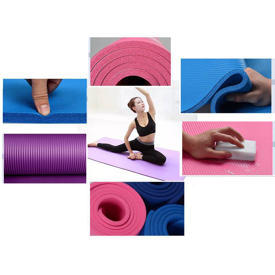Extra Thick 10/15MM Yoga Mat High Density Anti Slip Exercise Mat for ...