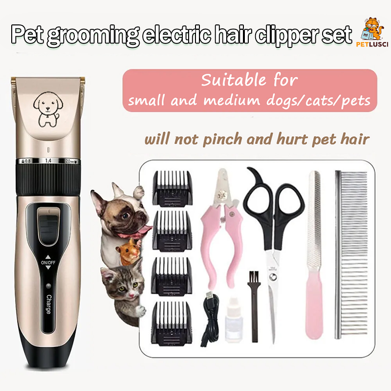 Pet Hair Clipper Grooming Kit Animal Pet Shaver Cat Dog Hair Trimmer ...