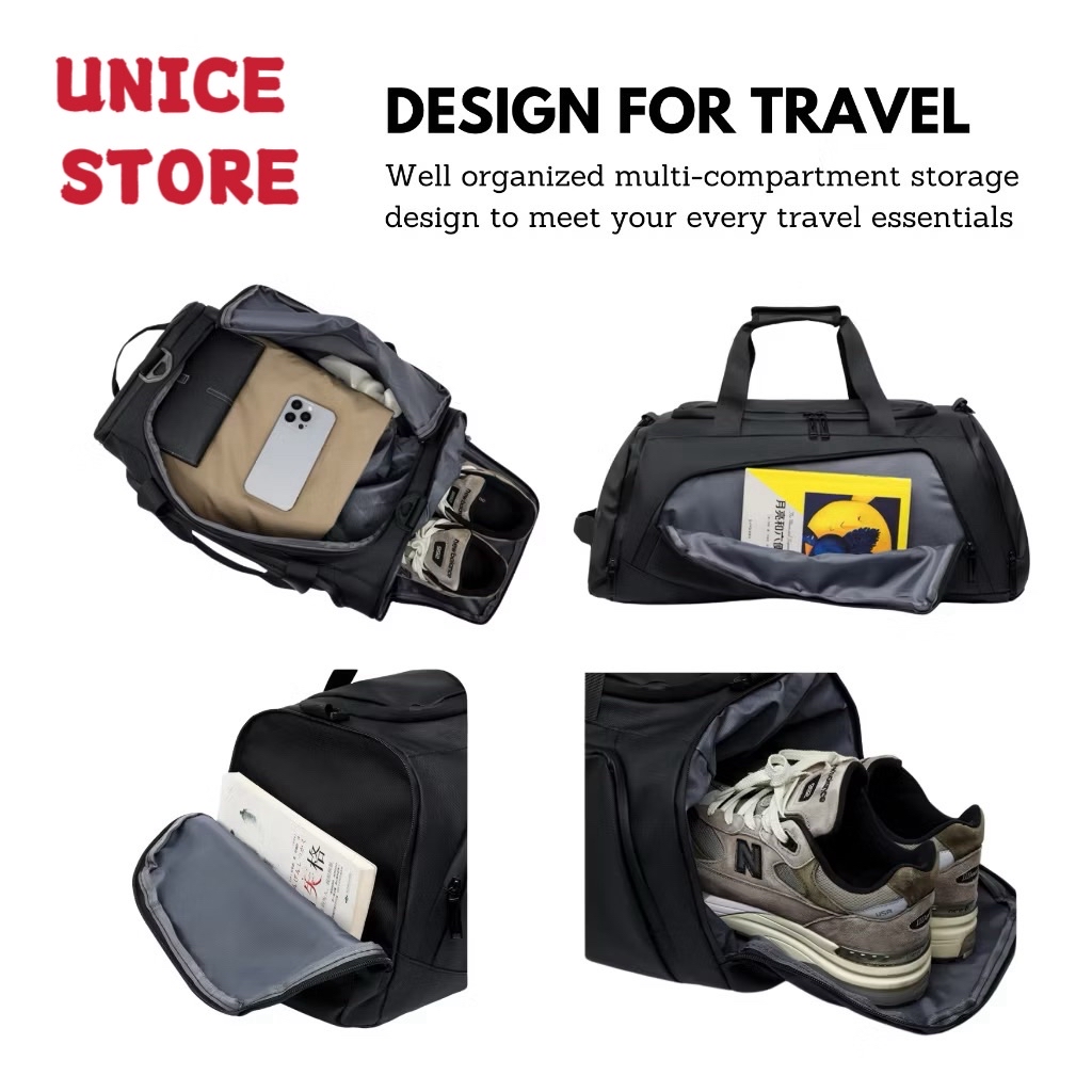 Premium Waterproof Travel Bag 3in1 Big Capacity Handbag Backpack Travel ...