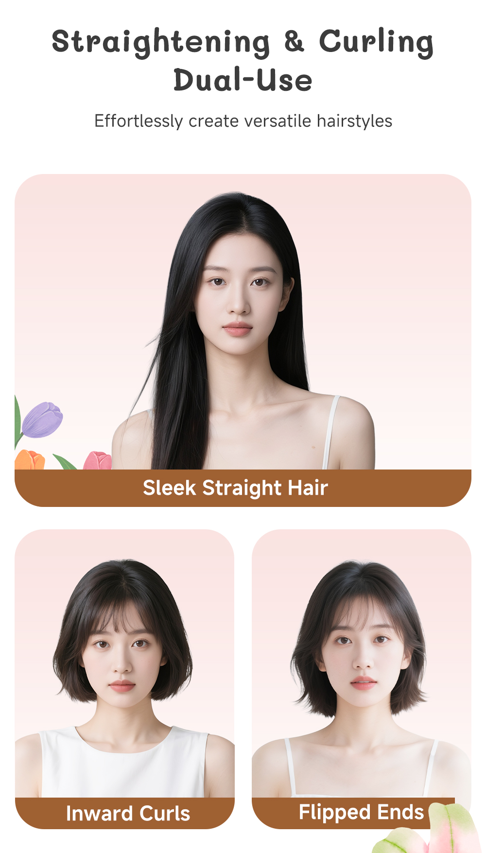 【Simplus×Butterbear】Straight Hair Comb Brush 20 Million Negative Ion ...