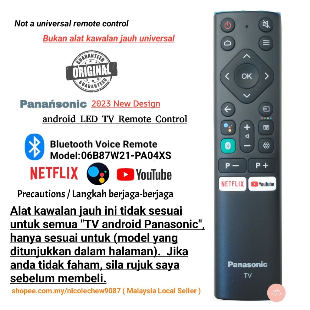 *Original*Panasonic 4K android Led TV Remote Control LX650K Series 06 ...