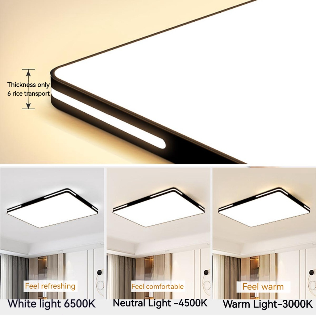 Ceiling light LED High-Brightness Tricolor Ceiling Lamp Indoor Square ...