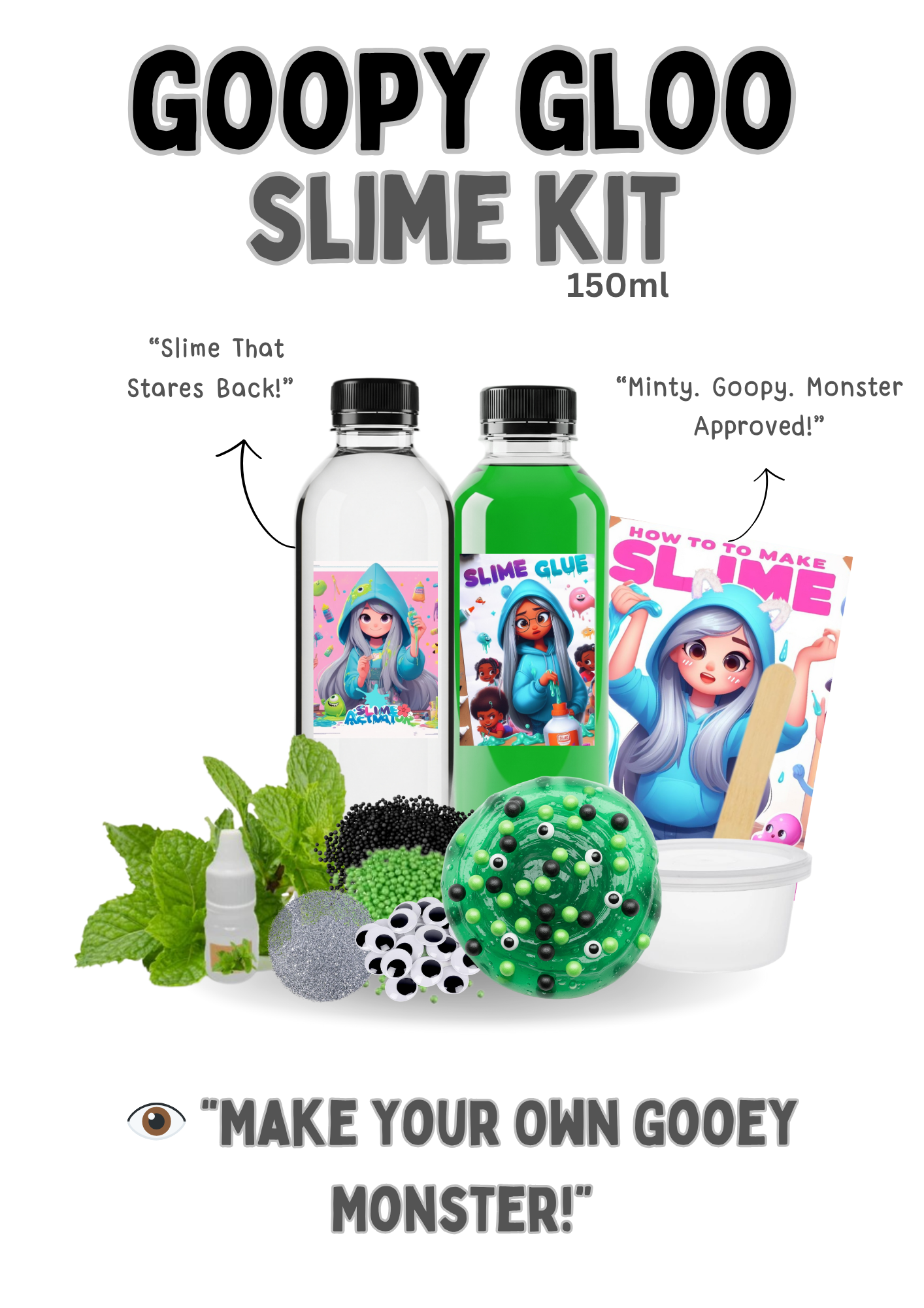Goopy Gloo Slime Kit 150ml - Minty. Monstrous. So Much Fun! | Shopee ...