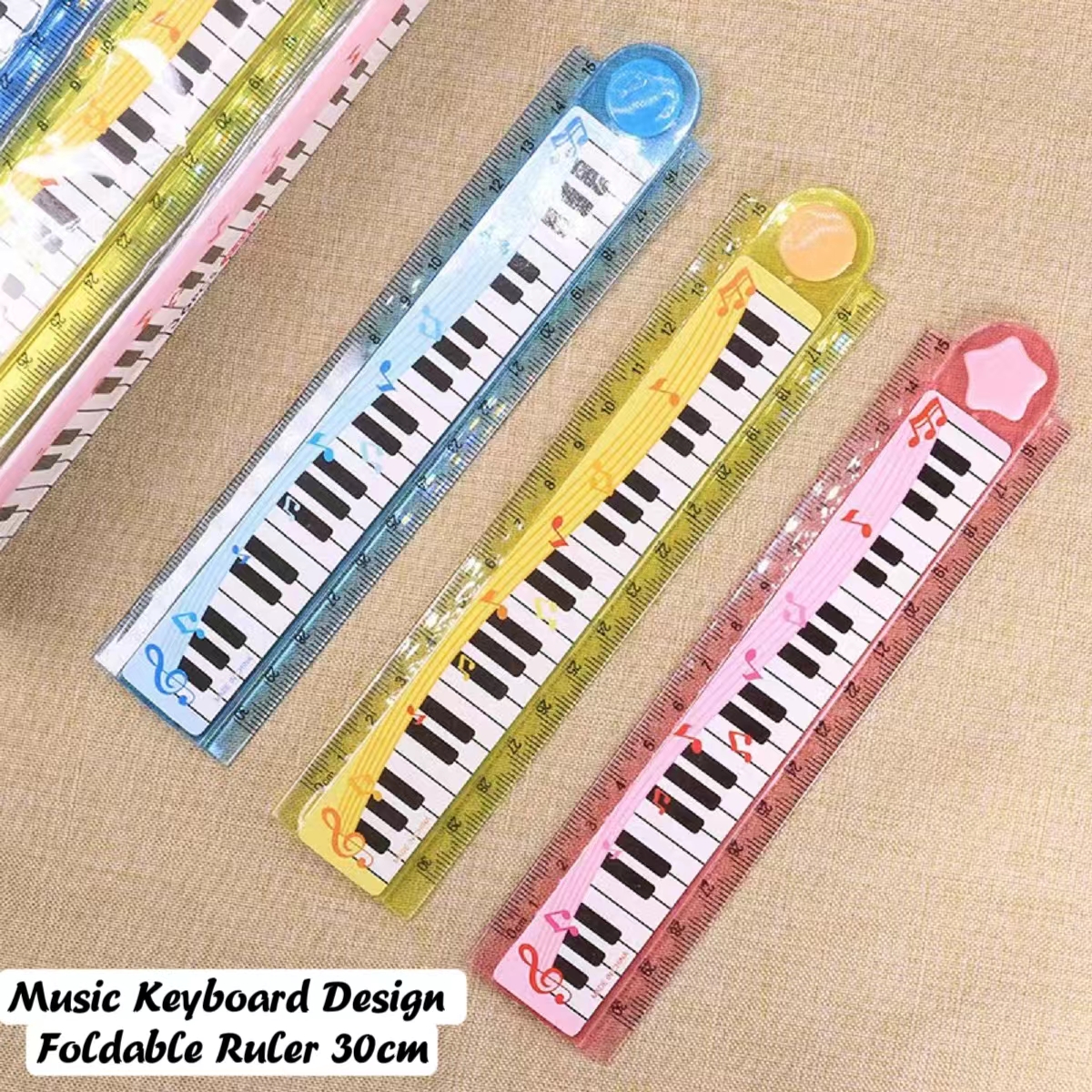 Music Keyboard Ruler 15cm/30cm Pembaris Pelajar Birthday Goodies ...