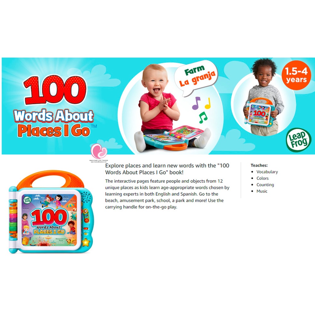 LeapFrog Learning Friends 100 Words Book (18-48 months) English- Malay ...