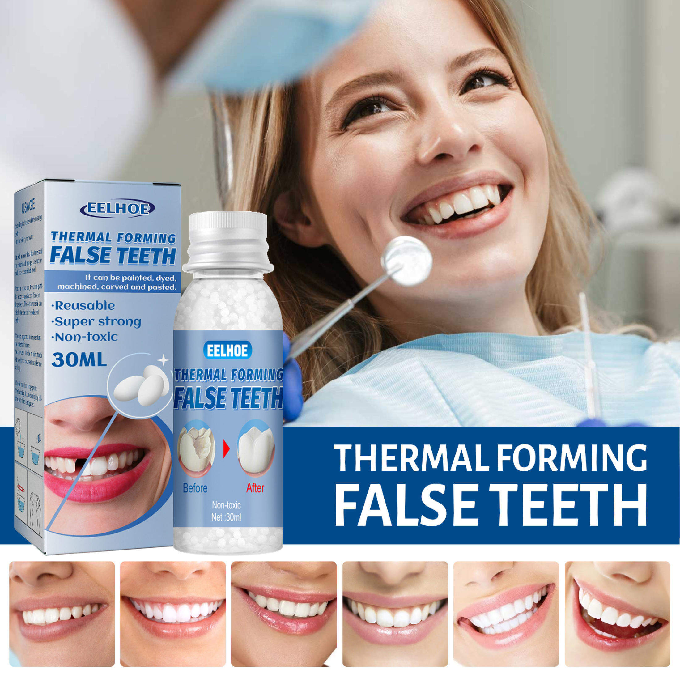 Diy Gigi Palsu Temporary Tooth Repair Teeth Gap Falseteeth Solid Glue ...